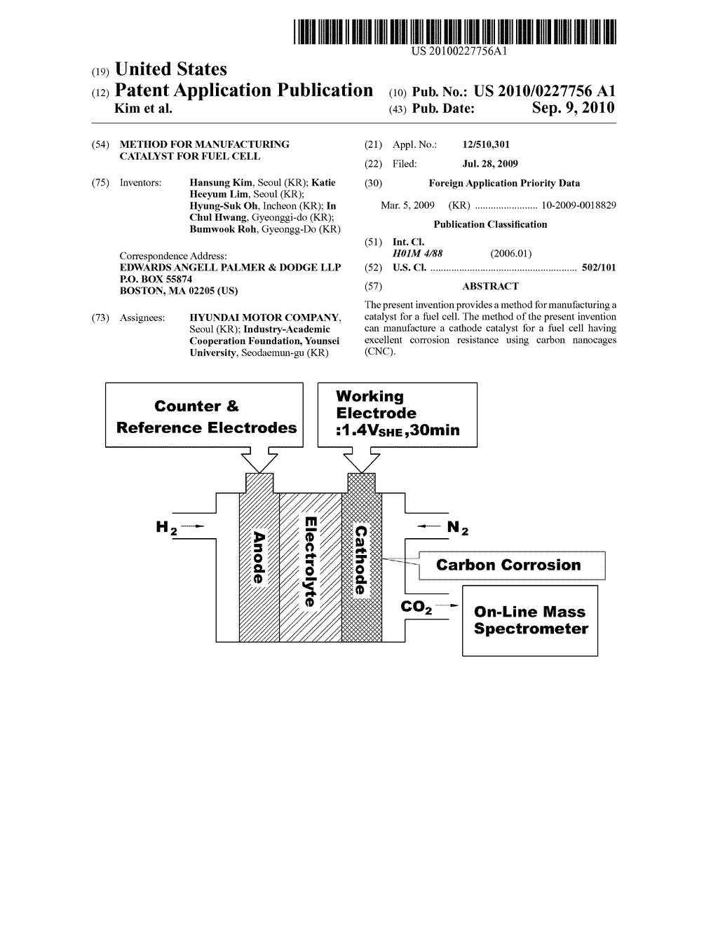 METHOD FOR MANUFACTURING CATALYST FOR FUEL CELL - diagram, schematic, and image 01