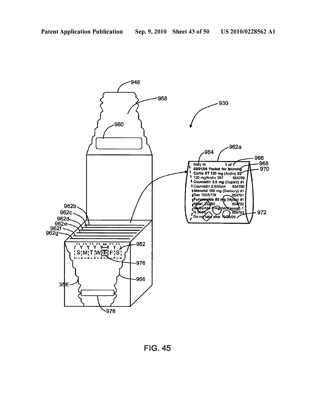 System and Method for Verifying and Assembling a Multiple Prescription Package - diagram, schematic, and image 44