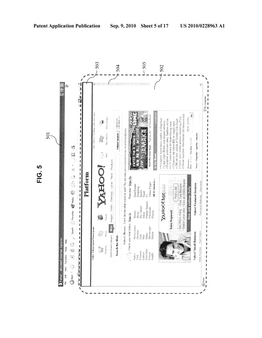 METHODS OF PLACING ADVERTISMENTS, INTERSTITIALS AND TOOLBARS IN A WEB BROWSER - diagram, schematic, and image 06