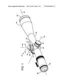 Rifle scope with a low-light visible element diagram and image