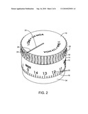 Rifle scope with a low-light visible element diagram and image