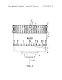 Rifle scope with a low-light visible element diagram and image