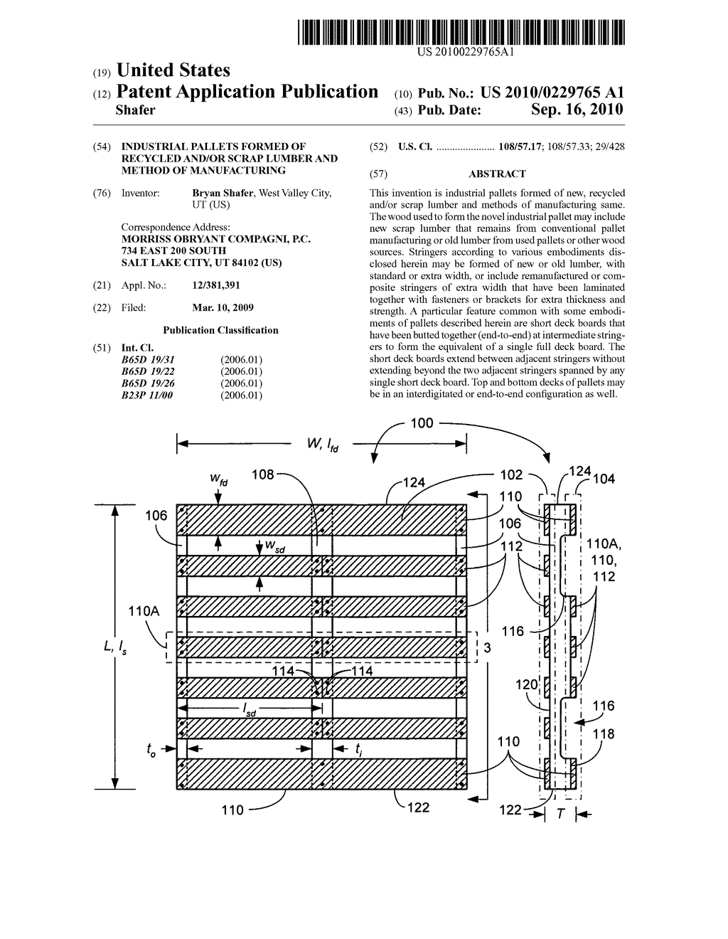 Industrial pallets formed of recycled and/or scrap lumber and method of manufacturing - diagram, schematic, and image 01