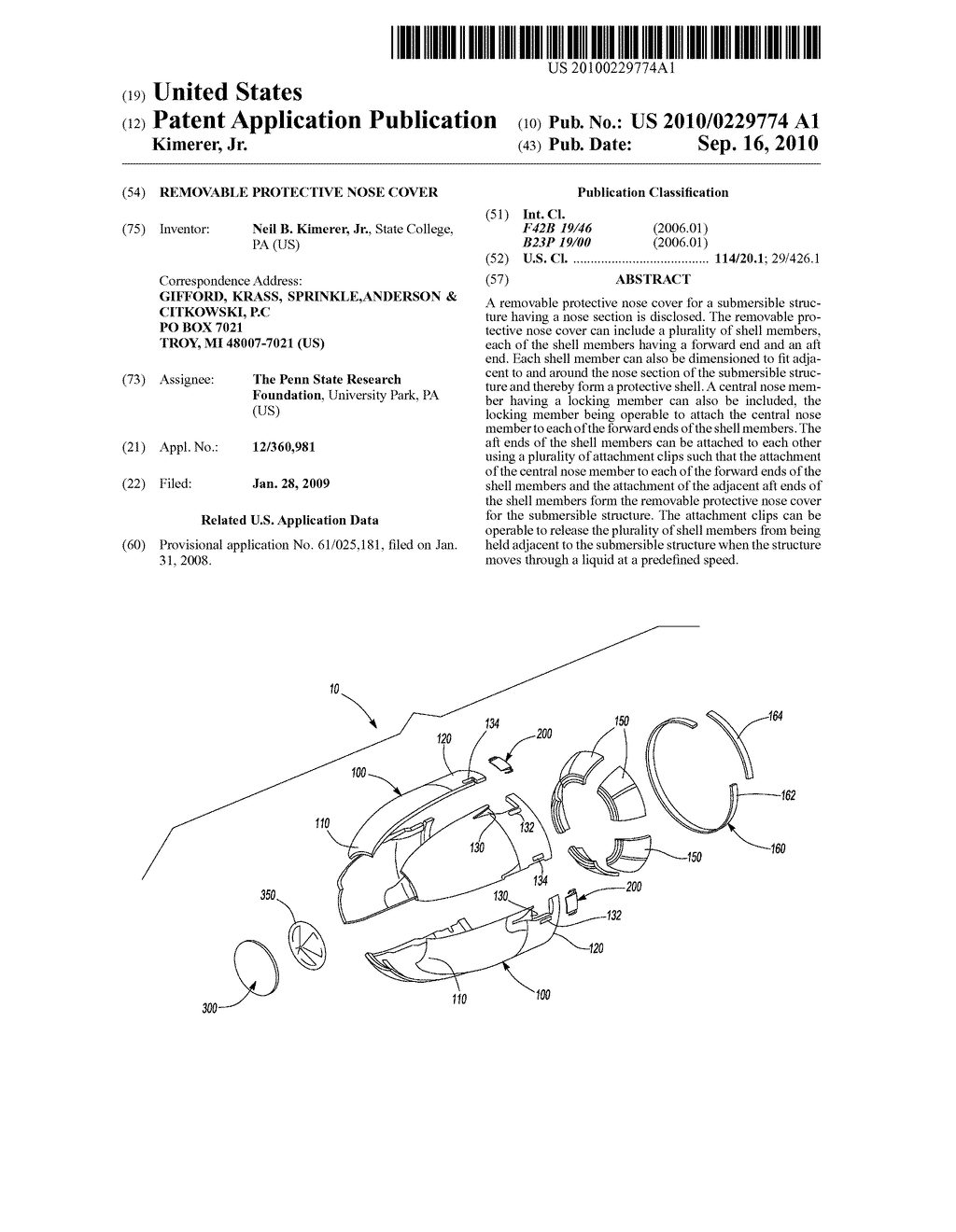 REMOVABLE PROTECTIVE NOSE COVER - diagram, schematic, and image 01