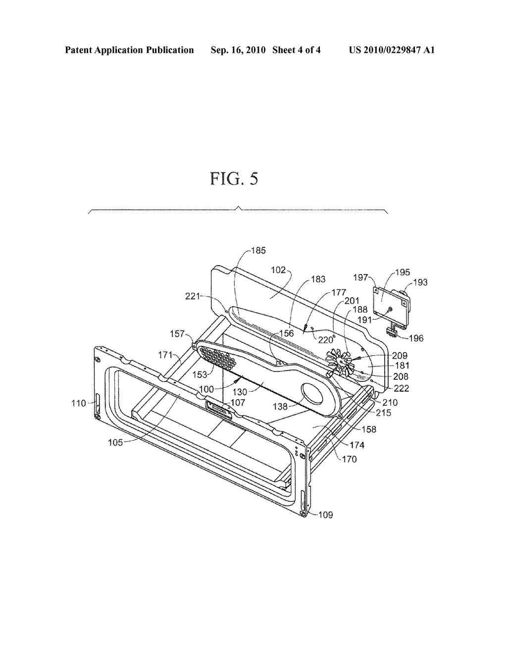 CONVECTION COOKING APPLIANCE WITH CIRCULAR AIR FLOW SYSTEM - diagram, schematic, and image 05