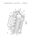 Screenless simulated flame projection system diagram and image