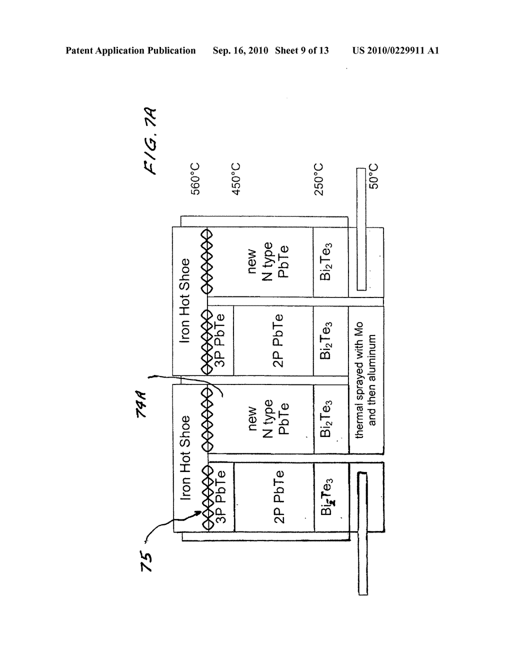 High temperature, high efficiency thermoelectric module - diagram, schematic, and image 10