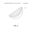 Disposable apparatus and method for squeezing a fruit wedge diagram and image