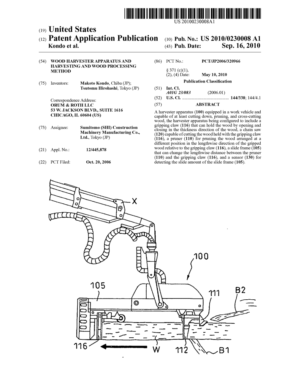 WOOD HARVESTER APPARATUS AND HARVESTING AND WOOD PROCESSING METHOD - diagram, schematic, and image 01