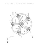 METHOD AND DEVICE FOR SEPARATING AND REMOVING RIGID CORE FOR BUILDING TIRE diagram and image