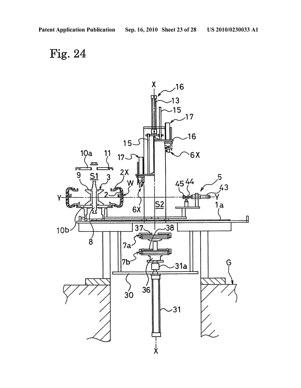 METHOD AND DEVICE FOR SEPARATING AND REMOVING RIGID CORE FOR BUILDING TIRE - diagram, schematic, and image 24