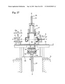 METHOD AND DEVICE FOR SEPARATING AND REMOVING RIGID CORE FOR BUILDING TIRE diagram and image