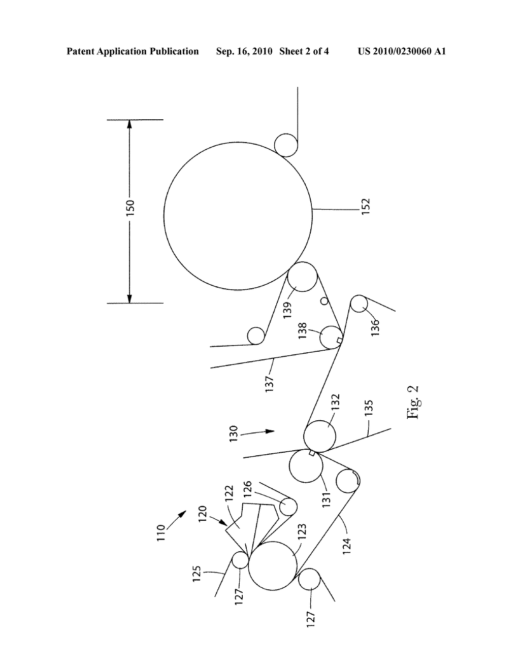 THROUGH AIR DRIED PAPERMAKING MACHINE EMPLOYING AN IMPERMEABLE TRANSFER BELT - diagram, schematic, and image 03