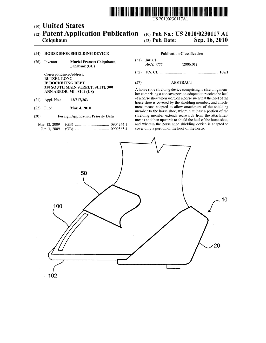 HORSE SHOE SHIELDING DEVICE - diagram, schematic, and image 01