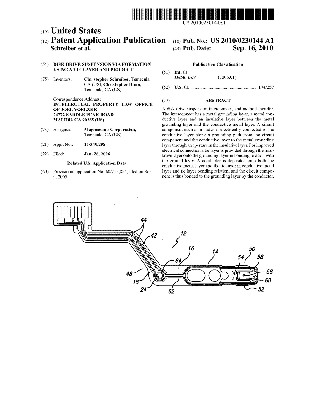 DISK DRIVE SUSPENSION VIA FORMATION USING A TIE LAYER AND PRODUCT - diagram, schematic, and image 01