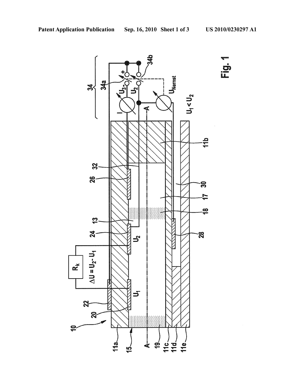 GAS SENSOR FOR MEASURING A GAS COMPONENT IN A GAS MIXTURE - diagram, schematic, and image 02