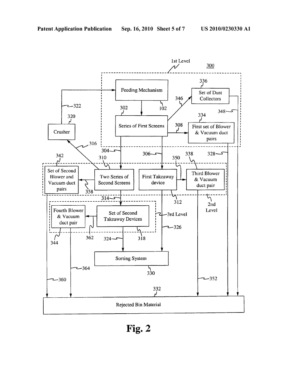 METHOD OF AND APPARATUS FOR THE PRE-PROCESSING OF SINGLE STREAM RECYCLABLE MATERIAL FOR SORTING - diagram, schematic, and image 06