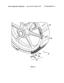 WIND-DRIVEN ELECTRIC POWER GENERATION SYSTEM ADAPTED FOR MOUNTING ALONG THE SIDE OF VERTICAL, MAN-MADE STRUCTURES SUCH AS LARGE BUILDINGS diagram and image