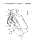 CONVERTIBLE VEHICLE WITH A DISPLACEABLE ROOF PART diagram and image