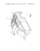 CONVERTIBLE VEHICLE WITH A DISPLACEABLE ROOF PART diagram and image