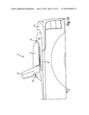 CONVERTIBLE VEHICLE WITH A DISPLACEABLE ROOF PART diagram and image