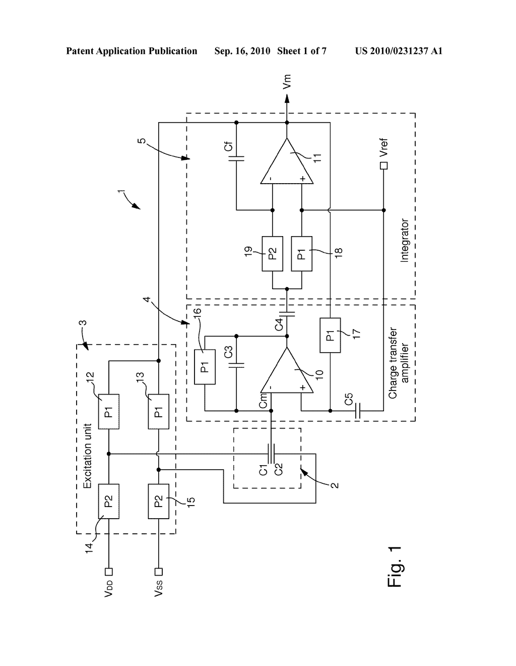 ELECTRONIC CIRCUIT WITH A CAPACITIVE SENSOR FOR MEASURING A PHYSICAL PARAMETER AND METHOD OF ACTIVATING THE ELECTRONIC CIRCUIT - diagram, schematic, and image 02