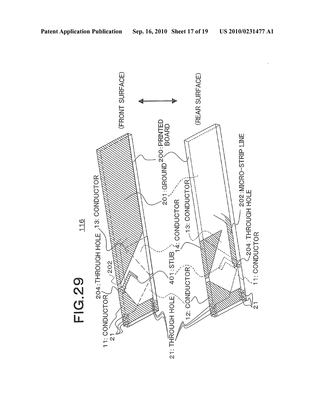 SMALL-SIZE WIDE BAND ANTENNA AND RADIO COMMUNICATION DEVICE - diagram, schematic, and image 18