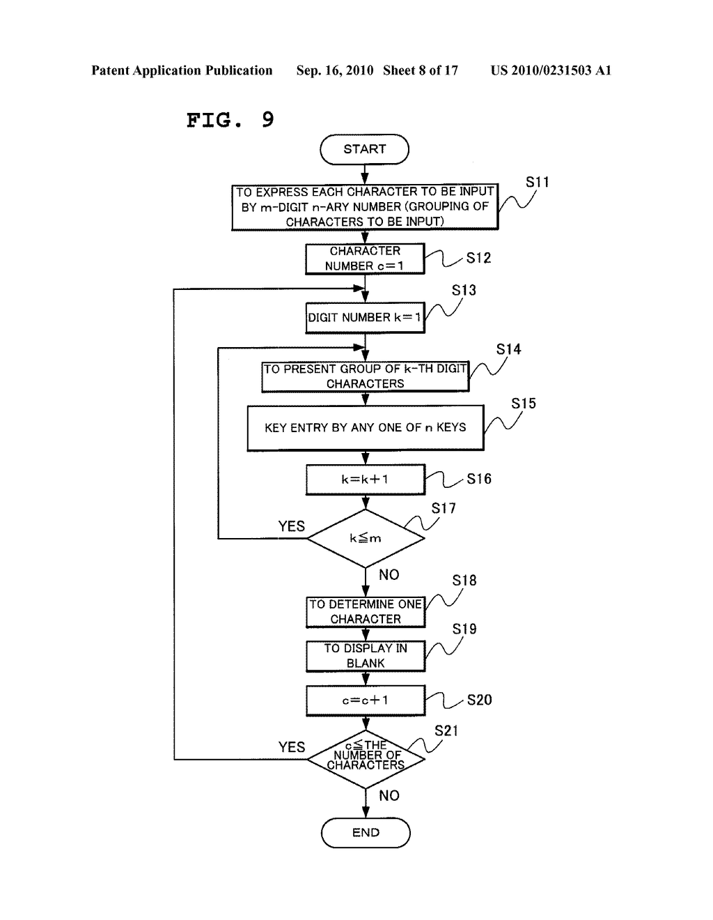 CHARACTER INPUT SYSTEM, CHARACTER INPUT METHOD AND CHARACTER INPUT PROGRAM - diagram, schematic, and image 09