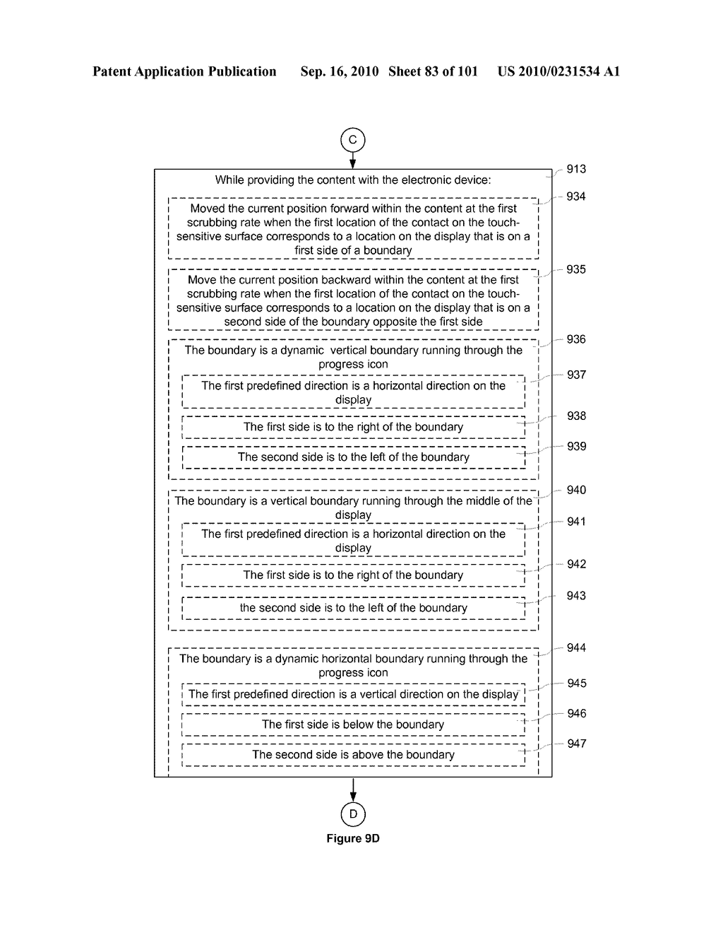 Device, Method, and Graphical User Interface for Moving a Current Position in Content at a Variable Scrubbing Rate - diagram, schematic, and image 84