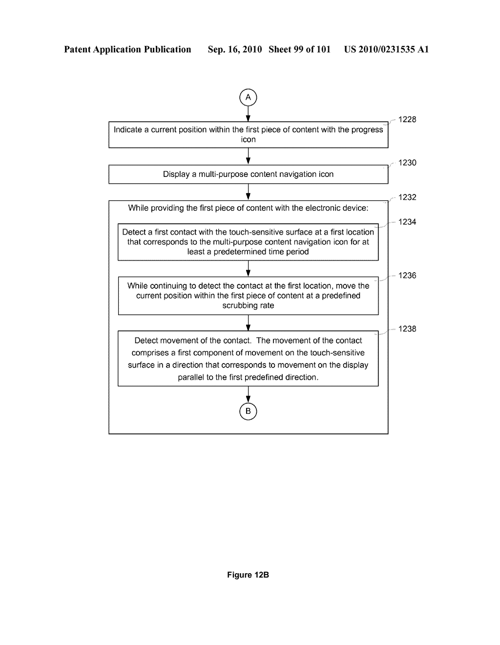 Device, Method, and Graphical User Interface for Moving a Current Position in Content at a Variable Scrubbing Rate - diagram, schematic, and image 100