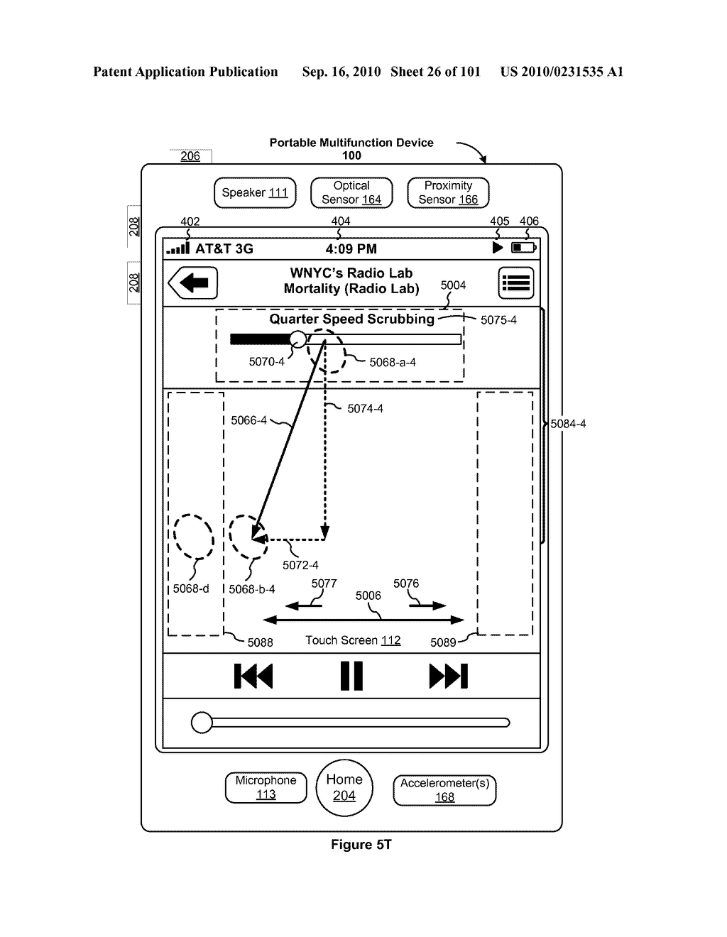 Device, Method, and Graphical User Interface for Moving a Current Position in Content at a Variable Scrubbing Rate - diagram, schematic, and image 27