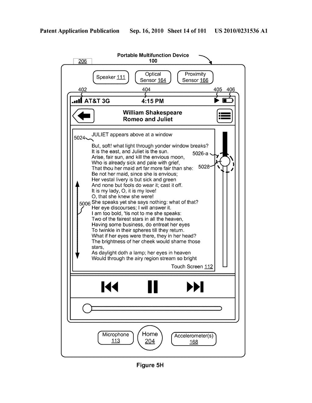 Device, Method, and Graphical User Interface for Moving a Current Position in Content at a Variable Scrubbing Rate - diagram, schematic, and image 15