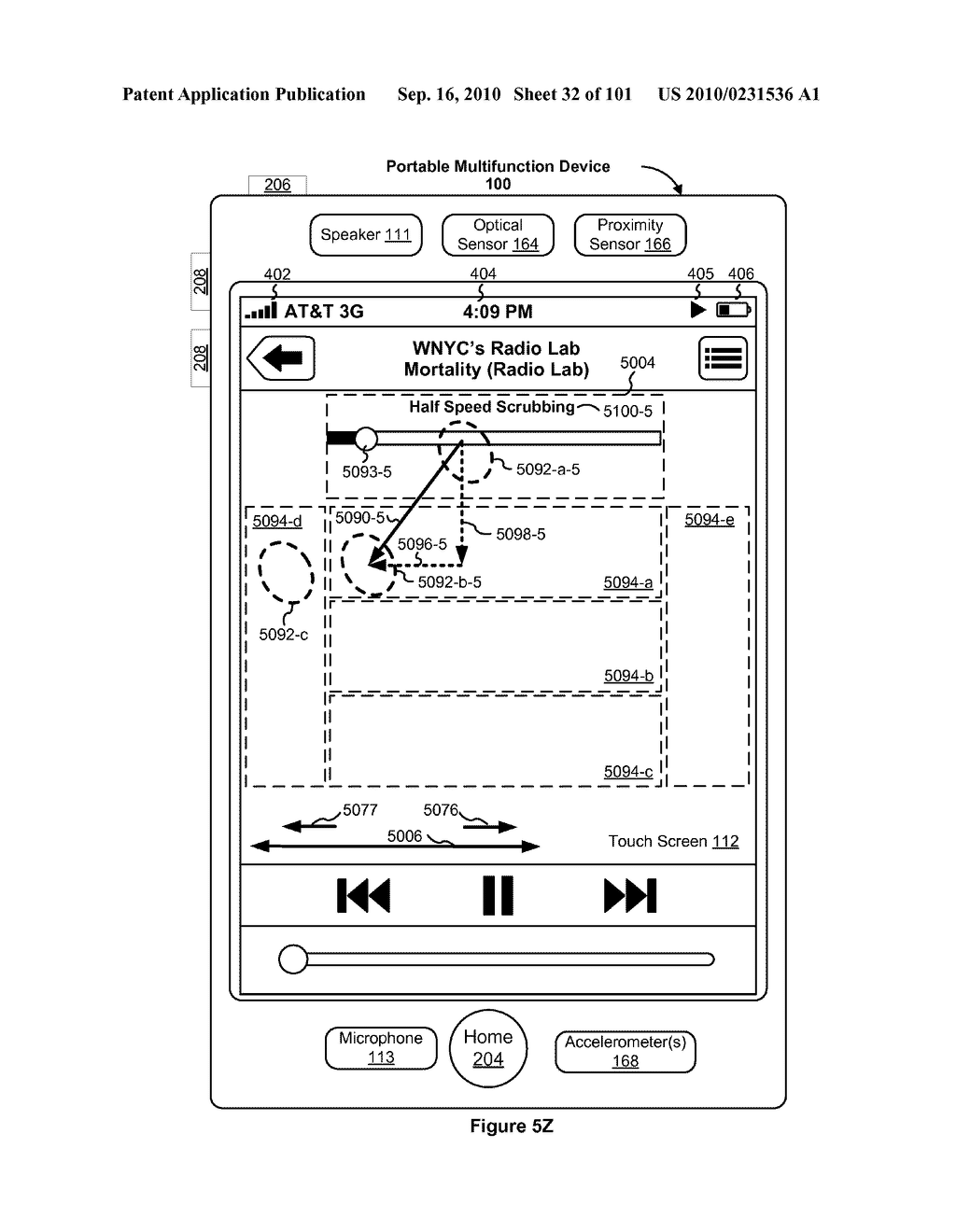 Device, Method, and Graphical User Interface for Moving a Current Position in Content at a Variable Scrubbing Rate - diagram, schematic, and image 33