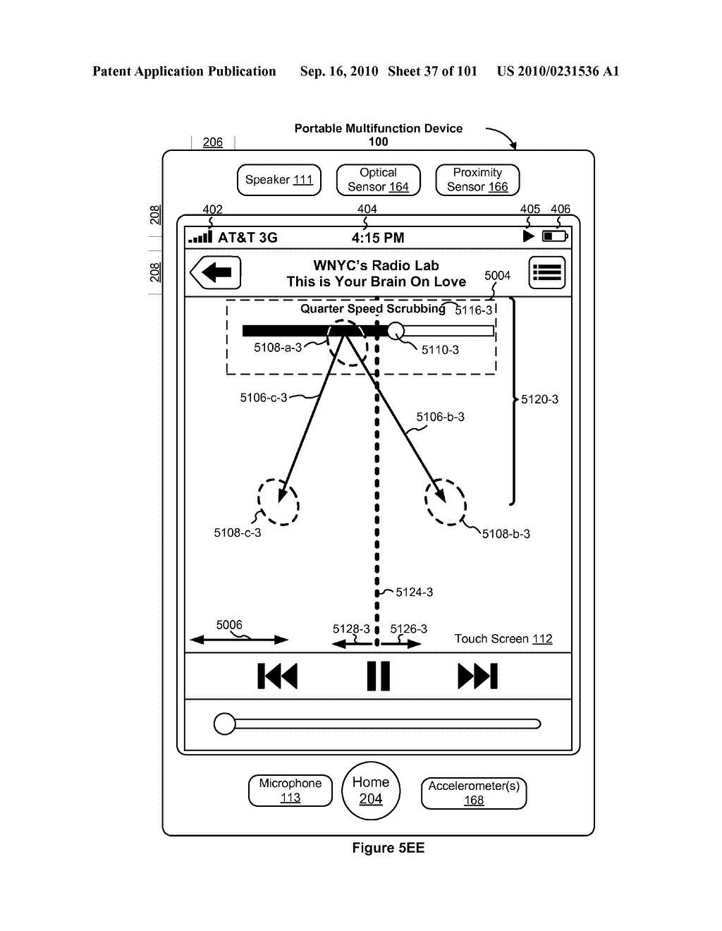 Device, Method, and Graphical User Interface for Moving a Current Position in Content at a Variable Scrubbing Rate - diagram, schematic, and image 38