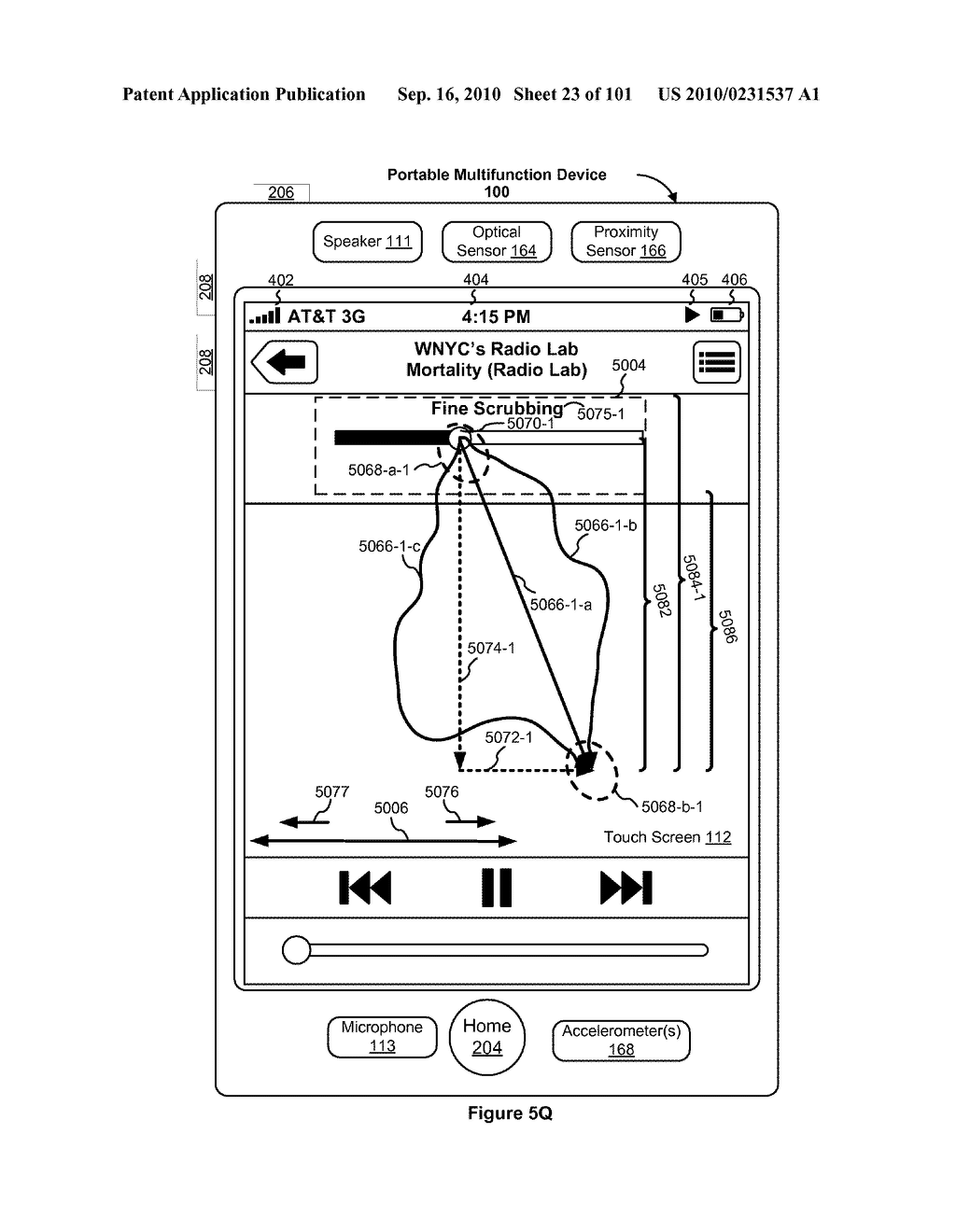 Device, Method, and Graphical User Interface for Moving a Current Position in Content at a Variable Scrubbing Rate - diagram, schematic, and image 24