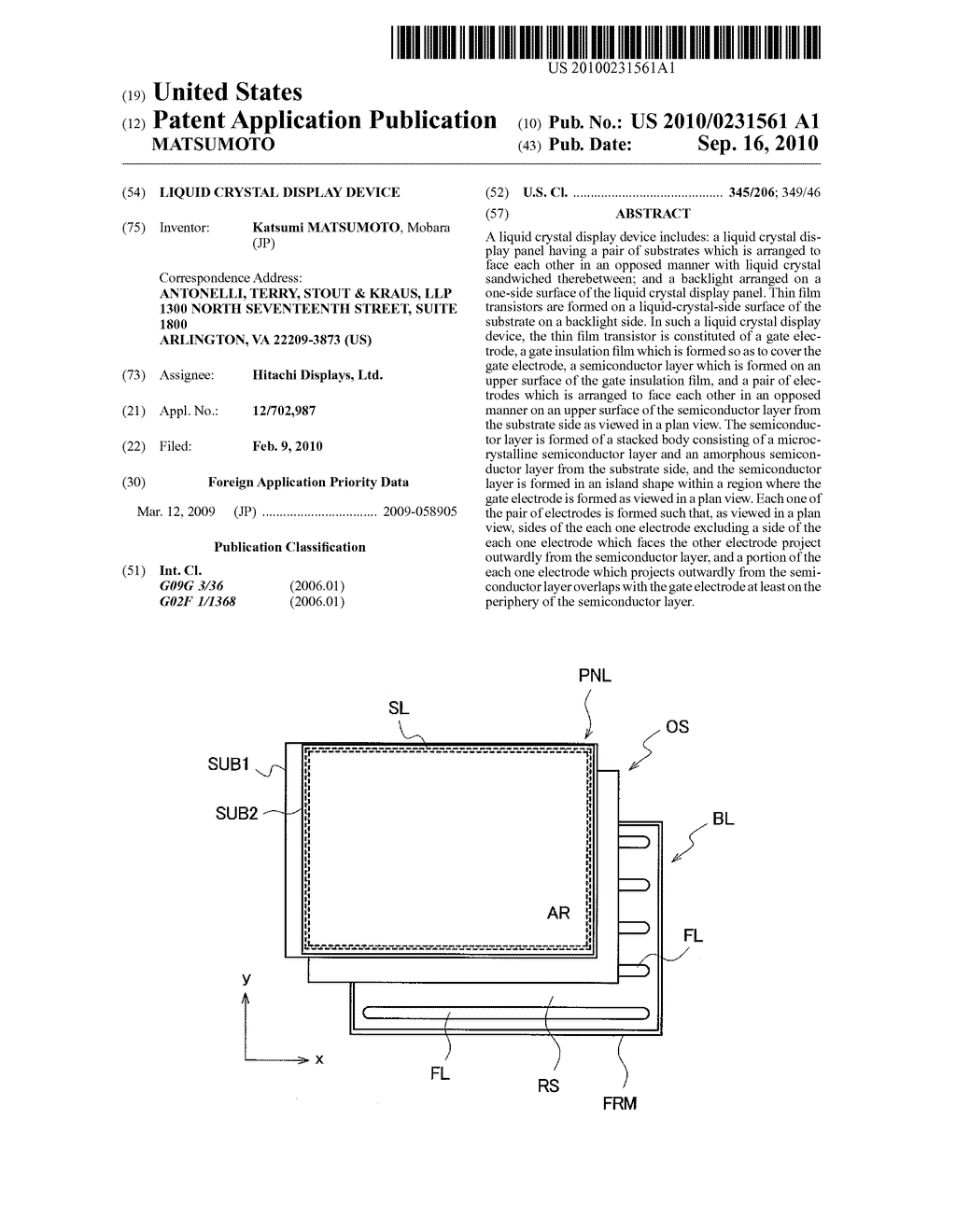 LIQUID CRYSTAL DISPLAY DEVICE - diagram, schematic, and image 01