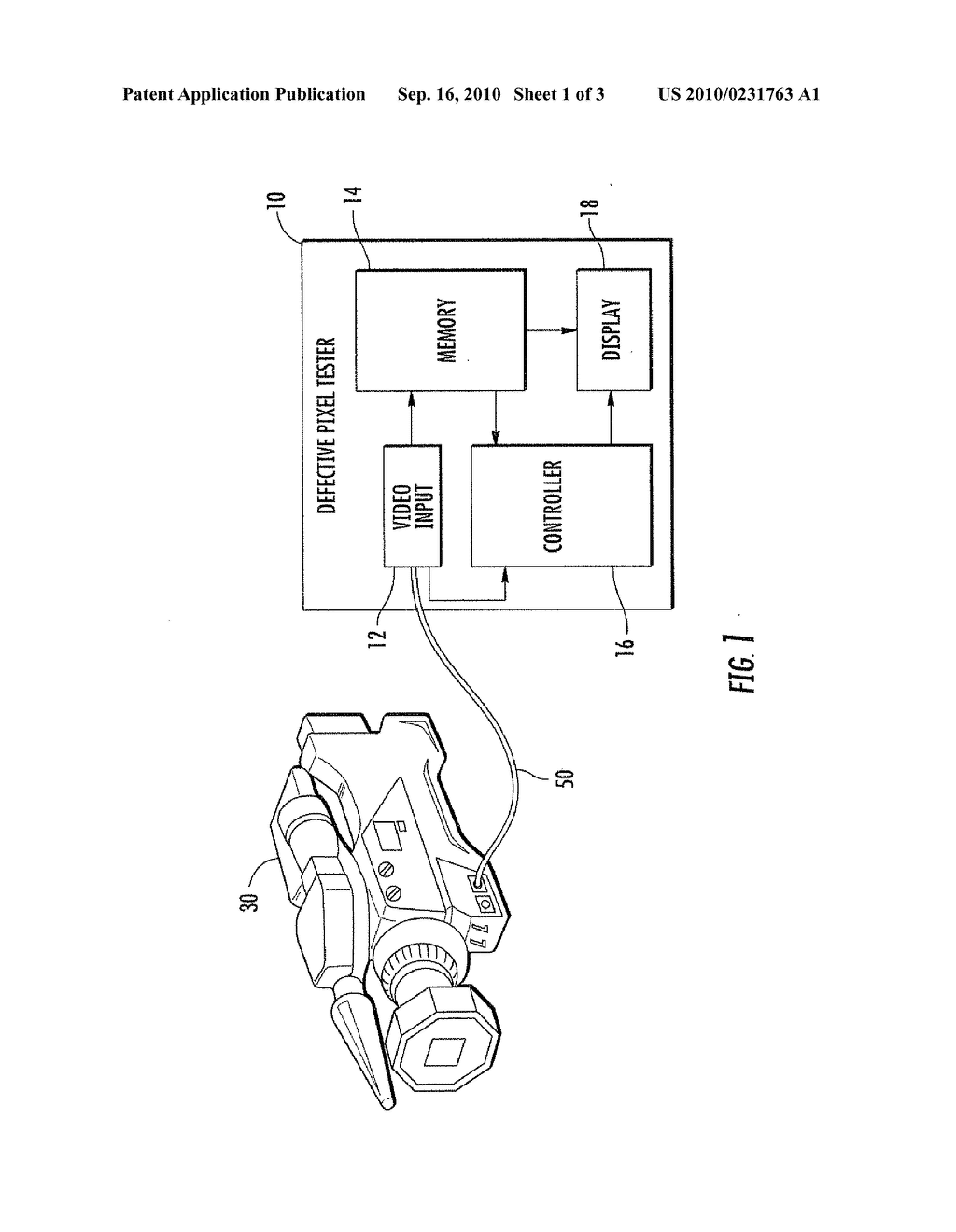 DEFECTIVE PIXEL DETECTOR FOR A DIGITAL VIDEO CAMERA AND ASSOCIATED METHODS - diagram, schematic, and image 02