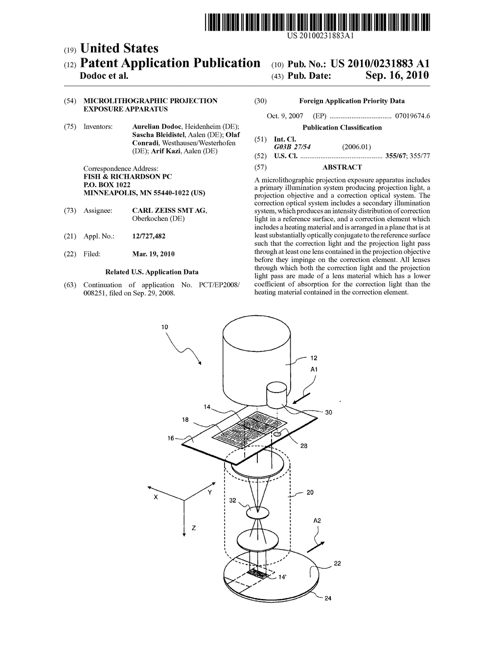 MICROLITHOGRAPHIC PROJECTION EXPOSURE APPARATUS - diagram, schematic, and image 01