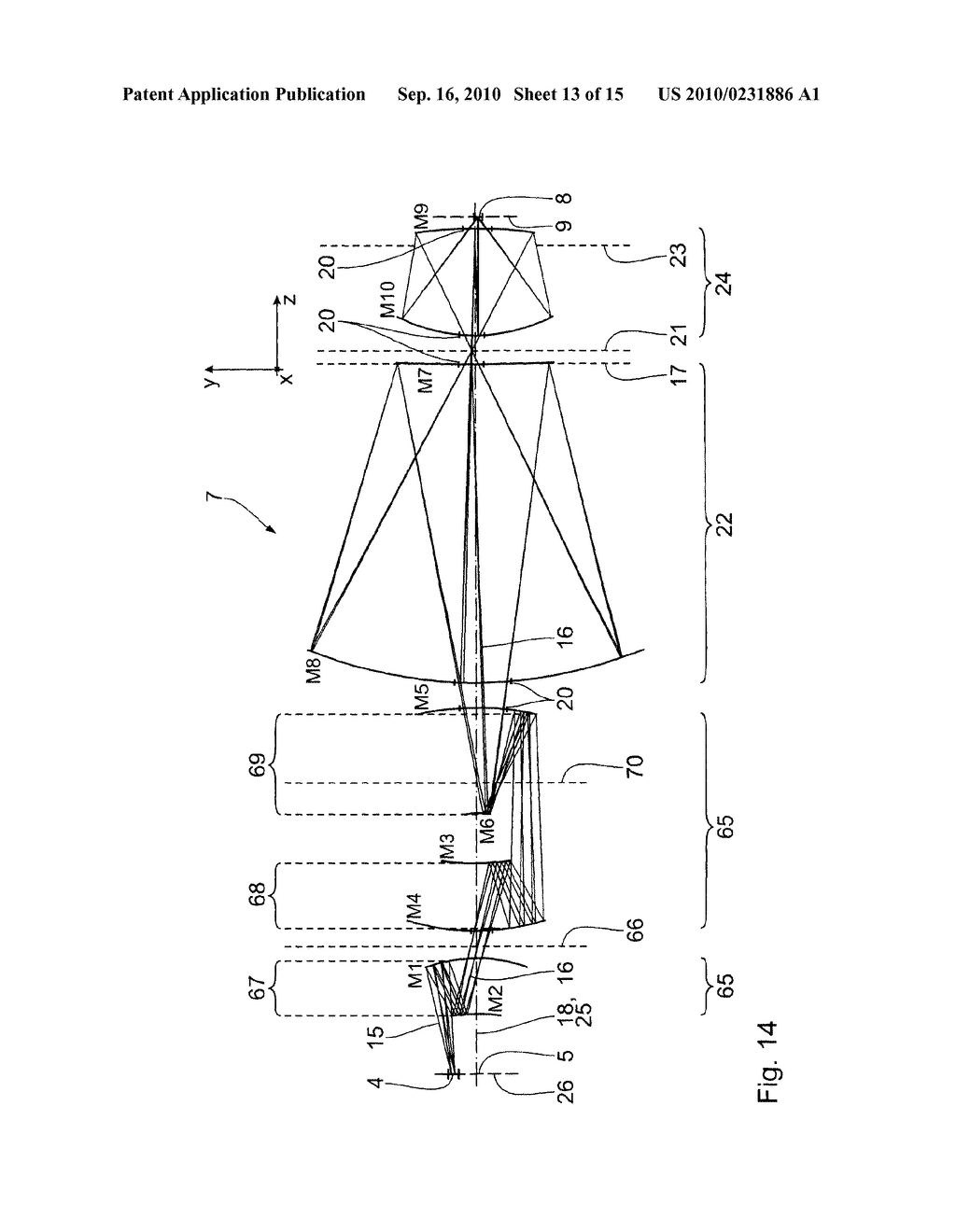 IMAGING OPTICAL SYSTEM AND PROJECTION EXPOSURE APPARATUS FOR MICROLITHOGRAPHY INCLUDING AN IMAGING OPTICAL SYSTEM - diagram, schematic, and image 14