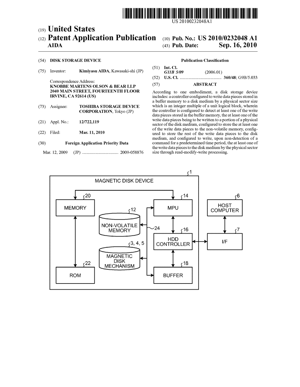 DISK STORAGE DEVICE - diagram, schematic, and image 01