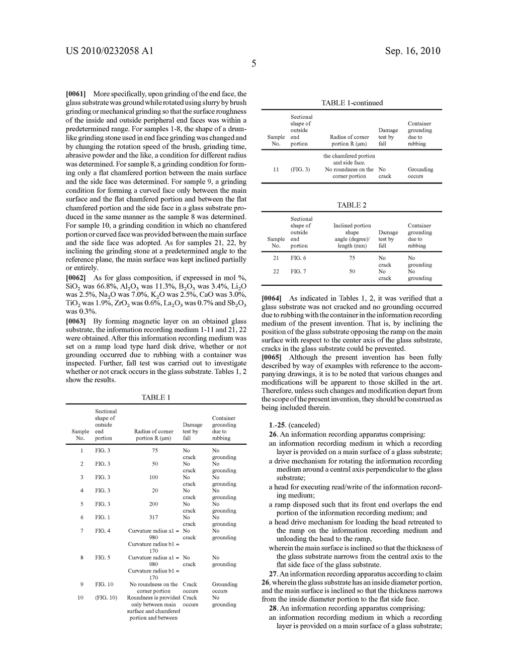 INFORMATION RECORDING MEDIUM GLASS SUBSTRATE, INFORMATION RECORDING MEDIUM, INFORMATION RECORDING APPARATUS AND MANUFACTURING METHOD OF INFORMATION RECORDING MEDIUM GLASS SUBSTRATE - diagram, schematic, and image 16