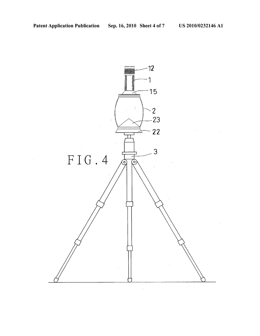 Mobile illuminating lamp usable on water as well as on land - diagram, schematic, and image 05