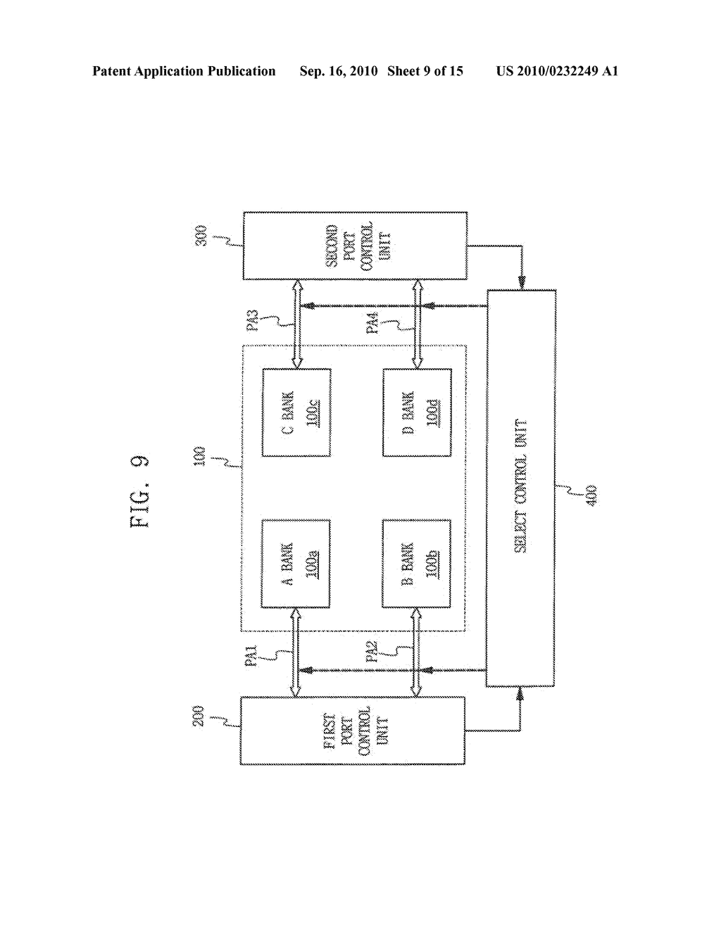MULTI-PORT SEMICONDUCTOR MEMORY DEVICE HAVING VARIABLE ACCESS PATHS AND METHOD THEREFOR - diagram, schematic, and image 10