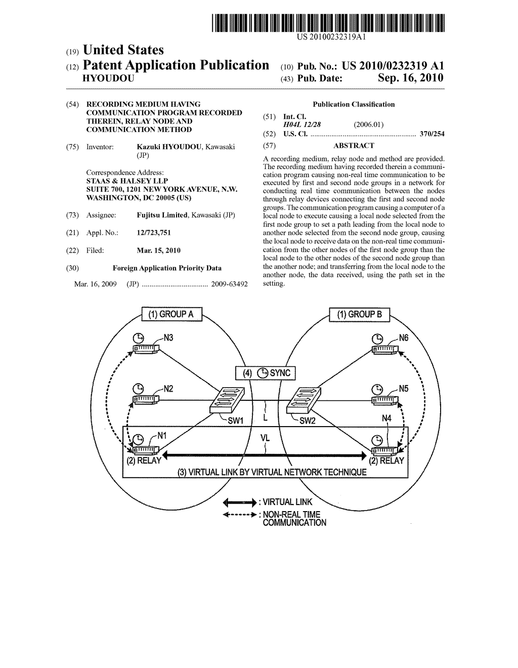 RECORDING MEDIUM HAVING COMMUNICATION PROGRAM RECORDED THEREIN, RELAY NODE AND COMMUNICATION METHOD - diagram, schematic, and image 01