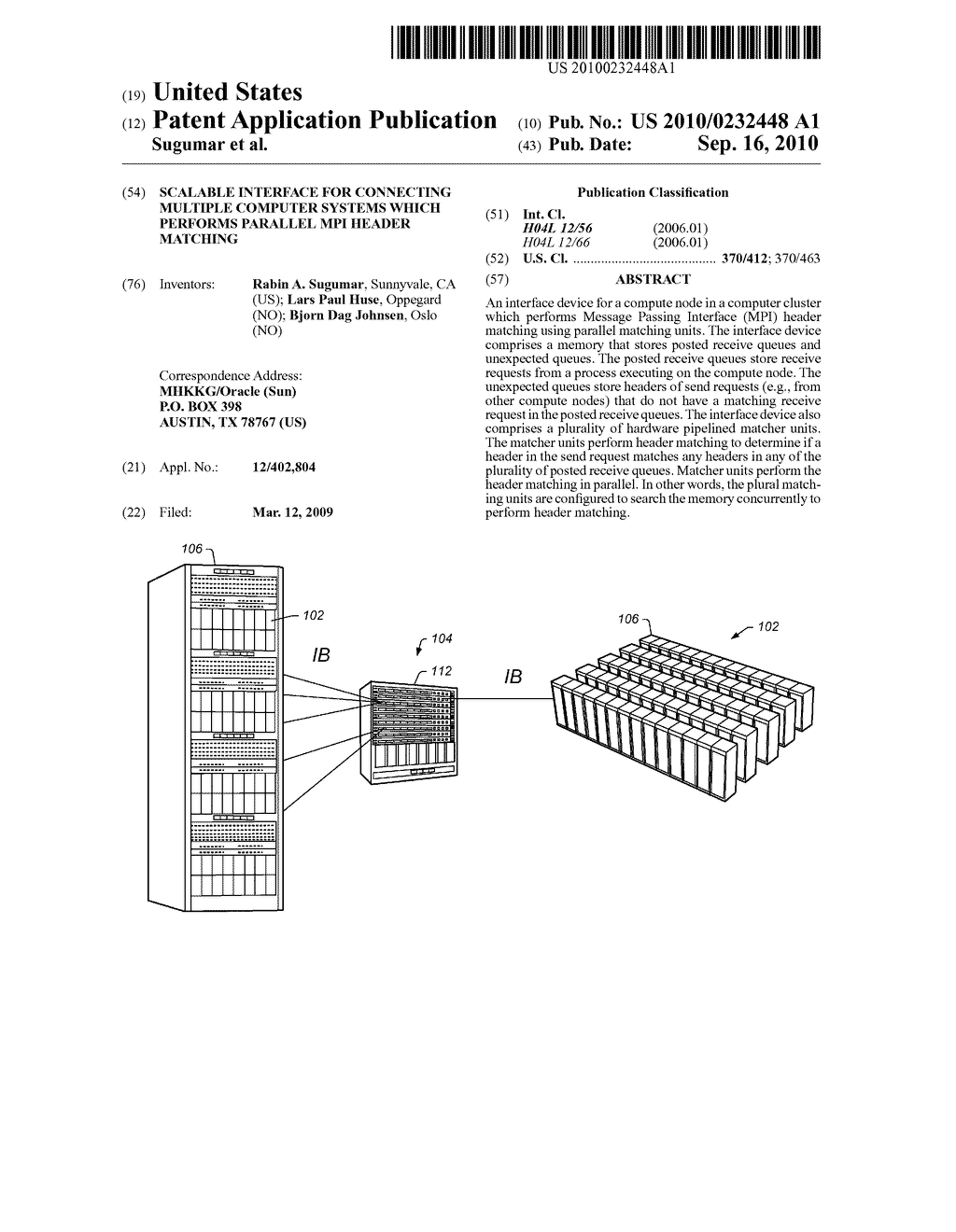 Scalable Interface for Connecting Multiple Computer Systems Which Performs Parallel MPI Header Matching - diagram, schematic, and image 01