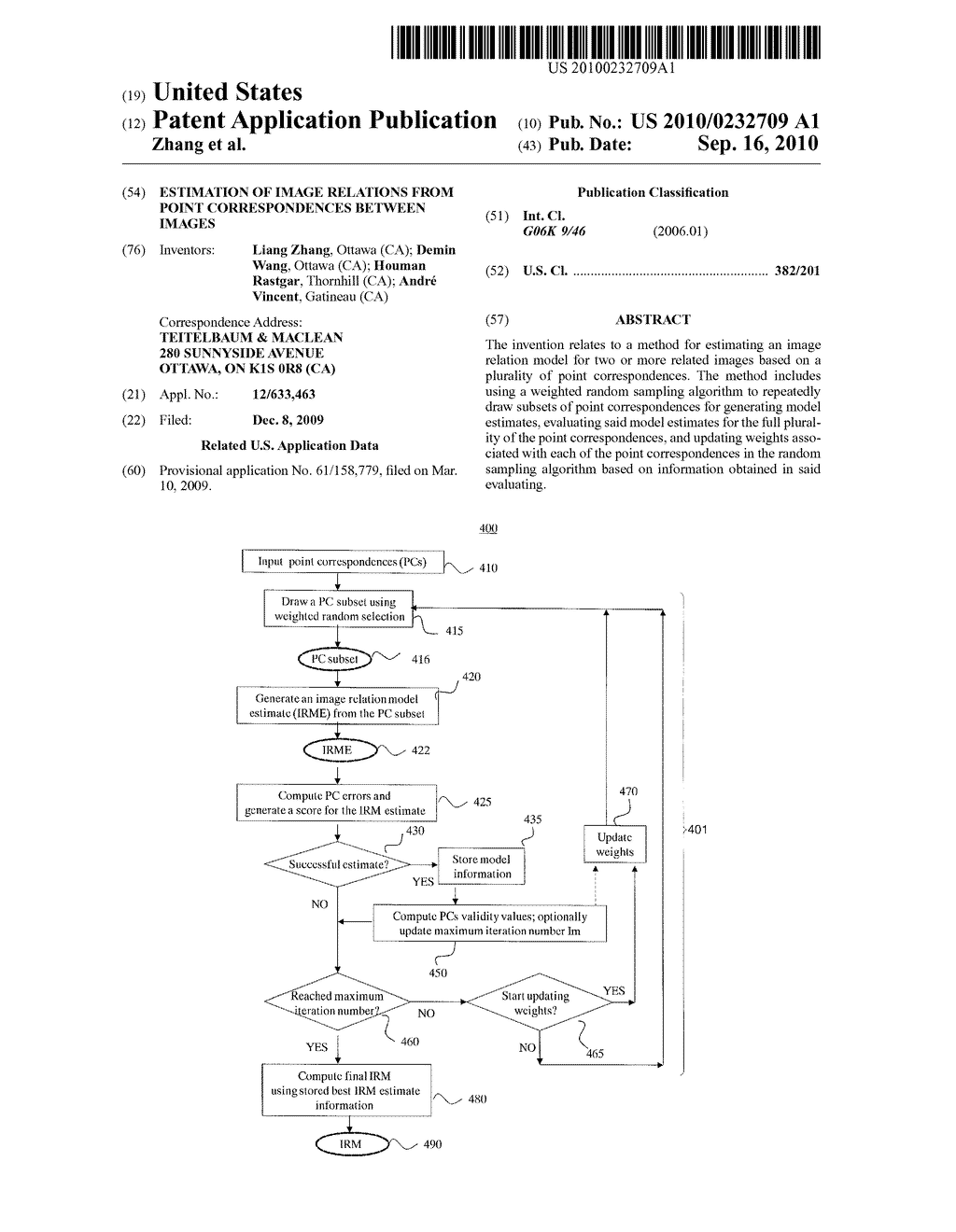 ESTIMATION OF IMAGE RELATIONS FROM POINT CORRESPONDENCES BETWEEN IMAGES - diagram, schematic, and image 01