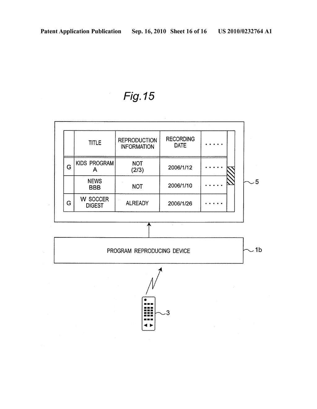 PROGRAM REPRODUCING DEVICE AND PROGRAM - diagram, schematic, and image 17