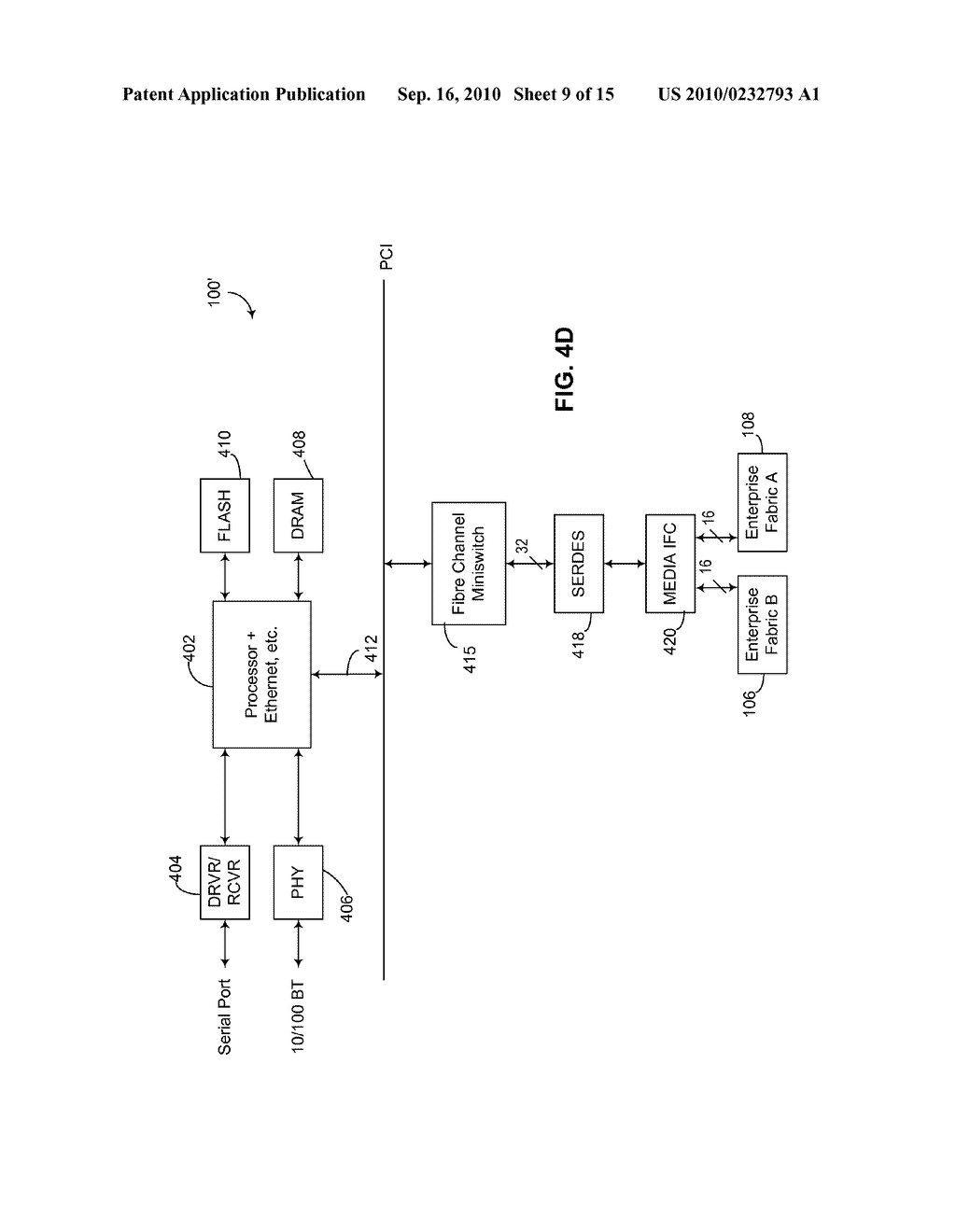 Interface Switch for use with Fibre Channel Fabrics in Storage Area Networks - diagram, schematic, and image 10