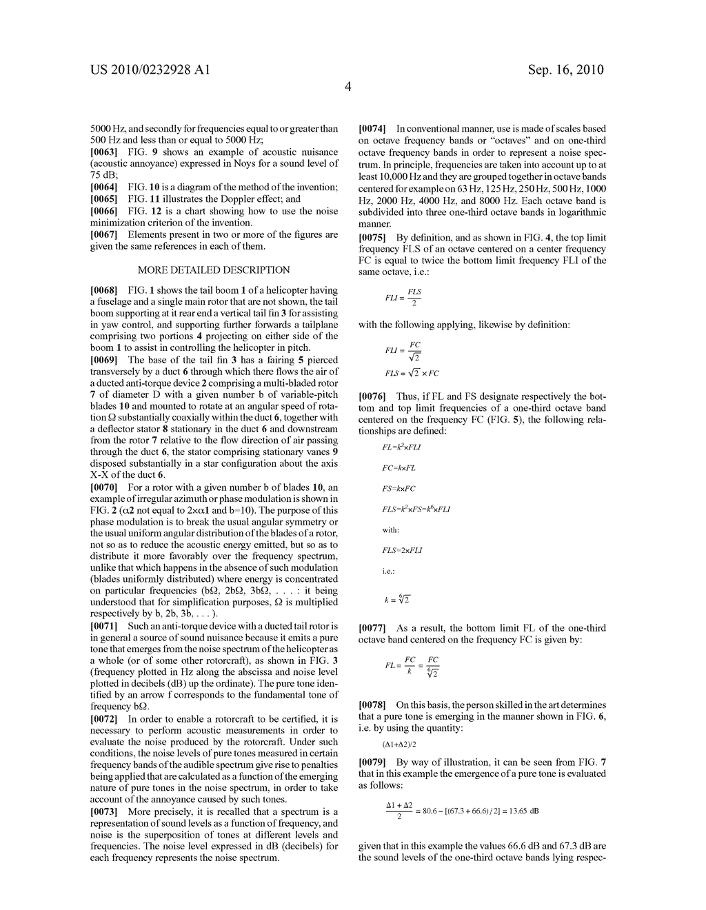 METHOD OF OPTIMIZING A DUCTED ANTI-TORQUE ROTOR OF A ROTORCRAFT, IN PARTICULAR A HELICOPTER, TO MINIMIZE ACOUSTIC ANNOYANCE, AND A DUCTED ANTI-TORQUE ROTOR OBTAINED THEREBY - diagram, schematic, and image 10