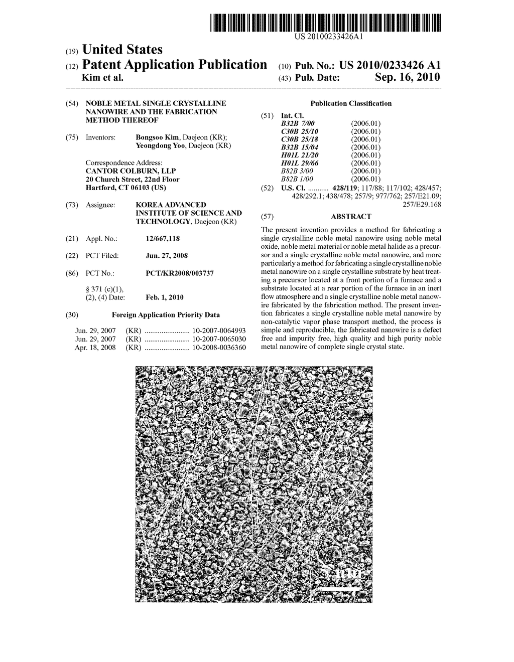 NOBLE METAL SINGLE CRYSTALLINE NANOWIRE AND THE FABRICATION METHOD THEREOF - diagram, schematic, and image 01